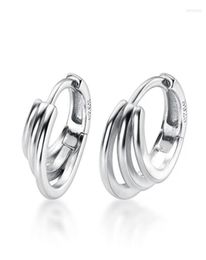 Stud Sterling Silver Round Three Layers Earrings S925 Fashion Gold Colour Jewerly For Women GiftStud Odet226040957