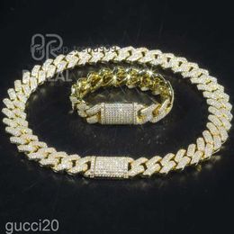 10k Gold Moissanite Miami Chain Necklace Hip Hop Style Real 14k 18k Solid Cuban Link Fine Jewelry for Men 42LG DWFZ