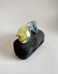 Colour Film Brand Pilot Sunglasses For Men Women Fashion Metal Frame Designer Eyeglasses Cycling Sun Glasses Uv Protection Eyewear2180891