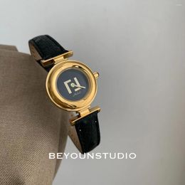 Wristwatches Antique Jewellery 2024 Women's Watch Japanese Quartz Movement Cow Belt Luxury Temperament Simple Fashion