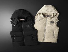 Men039s sleeveless down jacket winter vest zipper casual winter jacket men and women hooded zipper fashion vest top5059765