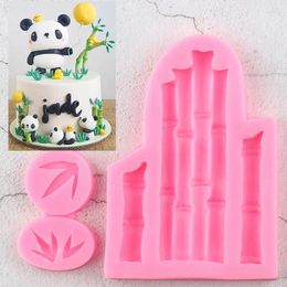 Baking Moulds 2Pcs Bamboo Leaf Cake Border Silicone Molds DIY Cupcake Topper Fondant Mold Decorating Tools Candy Chocolate Gumpaste Mould