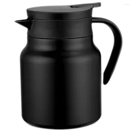 Mugs Handheld Water Bottles Thermal Cup Household Insulated Jug Stainless Steel Handle Simple Office Black