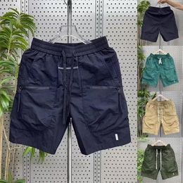 Men's Shorts Cargo Summer Thin Loose Multi-pockets Fifth Pants Quick Dry Male 2024 Men Bermuda Korean Fashi