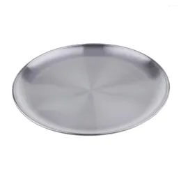 Tea Trays Heavy Duty Stainless Steel Plates For Dinner Outdoor Camping BBQ