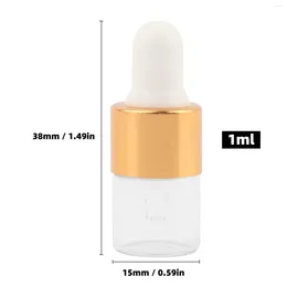 Storage Bottles 50x Portable Essential Oil Bottle Mini Dropper For Liquid Travel