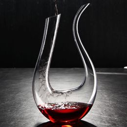 High Grade Big Decanter 1500ML Handmade Crystal Glass Wine Whisky Brandy Champagne Dispenser Glasses Bottle For Family Bar Gift 240415