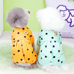 Dog Apparel Pet Jumpsuits Autumn Winter Clothes Soft Puppy Tracksuit Cute Print Cat Fashion Pyjamas Chihuahua