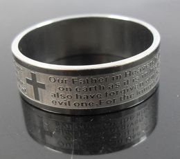 Mens Womens Etch Christian Serenity Prayer Stainless Steel Ring Silver Fashion Jewellery Band Ring Size 8 to 125444422