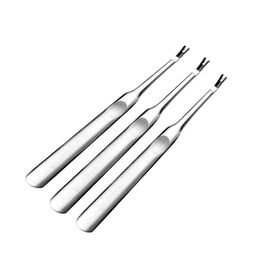 2024 Stainless Steel Cuticle Remover Silver Dead Skin Cuticle Pusher Trimmer Pedicure Nail Tools Thickened Concave Handle Push Knife for