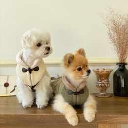 Dog Apparel Small Clothes Fall/Winter Thick Warm Jacket Schnauzer Pomeranian Beagle Puppy Costume Accessories