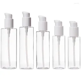 Storage Bottles 20Pcs Lotion Bottle PET White Pump Portable Cosmetic Refillable Empty Transparent Plastic 100ml 120ml 150ml 200ml 250ML