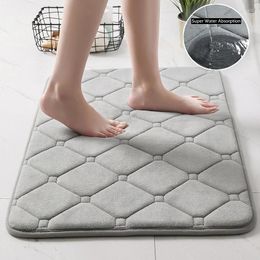 Bath Mats Rug Soft Absorbent Super Absorption Dry Pad Bathmat Floor Machine Mat Water Quick Pet Rugs Bathroom Washable Memory Foam