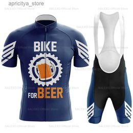 Cycling Jersey Sets 2022 Mens Cycling Clothing Suit Short Seve Summer Road Bike Jersey Set MTB Team Clothes Uniform Maillot Ropa Ciclismo Hombre L48