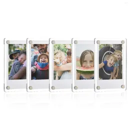 Frames Acrylic Fridge Magnetic Frame Double Sided Po Refrigerator Magnet Picture For Fujifilm Instax Mini