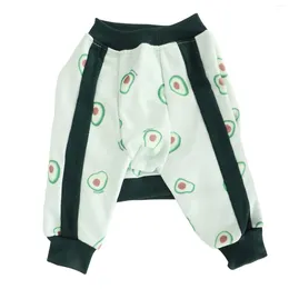 Dog Apparel Pet Long Sleeve Pyjamas Soft Elbow Protector Polyester Easy To Put On And Take Off Cute Avocado Print For Outdoor