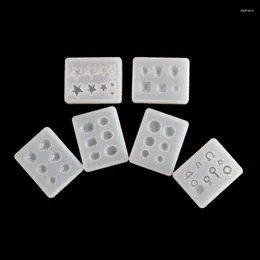 Baking Moulds Mini Star Diamond Tower Shaped Fondant Silicone DIY Hand Craft Ornaments Earrings Decoration Tools Epoxy Resin Jewellery Moulds