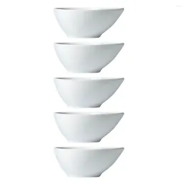 Plates 5 Pcs Mini Containers Water Drop Seasoning Dish Dipping Bowls Small Soy Sauce White Appetiser Serving