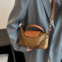 Totes 2024 Designer PU Leather Top Handle Bag Handbag Women Cute Versatile Mini Dumpling Hobo Small Square