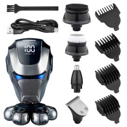Trimmers Seven Blade Electric Shaver New Floating Razor Multi Function Shaver USB Rechargeable Hair Magic Bald Head Artefact Beard Knife