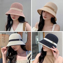 Wide Brim Hats Breathable Bucket Hat Outdoor Cotton Linen Beach Cap Fisherman's Women Girls