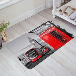 Carpets London Telephone Booth Floor Mat Entrance Door Living Room Kitchen Rug Non-Slip Carpet Bathroom Doormat Home Decor