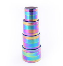 Rainbow Grinder 4 Layers 40MM 50MM 63MM Zinc Alloy Tobacco Smoke Crusher Grinders Smoking Accessories OOA70722320716