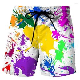 Men's Shorts European And American Beach Abstract Creative 3d Printing Casual Plus-size Men