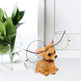 Decorative Plates Animal Glasses Frame Display Shelves Eyeglass Holder For Desk Stand Puppy Sunglasses Resin Eyeglasses