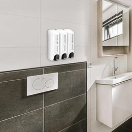 Liquid Soap Dispenser Triple 350ml Shower Bath Shampoo Heat-Resistant Wall-Mount Body Wash Large Capacity For Bathroom Accessories