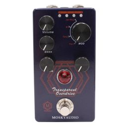 Guitar MOSKYAUDIO Transparent Guitar Overdrive Effects Pedal Clean Drive True Bypass Function Guitar Effects Processor Replacement