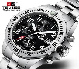 TEVISE Luxury Brand Men Automatic Mechanical Watch Male All Stainless steel Skeleton Luminous Wristwatch Relogio Masculino BOX231l6417077