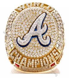 Men Fan Player 6 Name SOLER FREEMAN ALBIES 2021 2022 World Series Baseball Braves Team ship Ring with Wooden Display Box Souvenir9426683