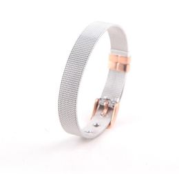 Classic Stainless Steel Mesh Strap Bracelets Watch For Men And Women Lovers Bangle Jewellery Gift Adjustable Length Charm4499163