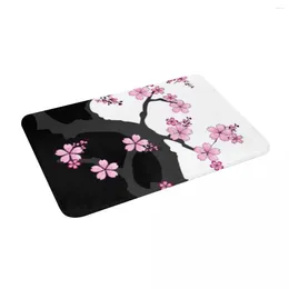 Carpets Cherry Blossom 24" X 16" Non Slip Absorbent Memory Foam Bath Mat For Home Decor/Kitchen/Entry/Indoor/Outdoor/Living Room