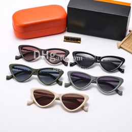 Cat Eye Sunglasses For Women Designer Anti UV400 Sunglasses Fashion Golden Mirror Legs Outdoor Travel Beach Sun Glasses 5 Colors