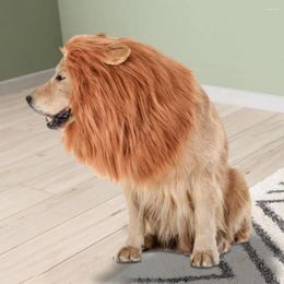 Dog Apparel Lion Mane For Medium Dogs Party Cosplay Soft Faux Fur Costume With Adjustable Head Pet