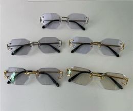 Buff sunglasses pochromic lens colors changed in sunshine from crystal clear to dark diamond cut lens rimless metal frame outdo9492278