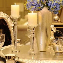 Candle Holders Crystal Glass Holder Tealight Tea Light Candlestick For Home Decoration Wedding Decor Stick