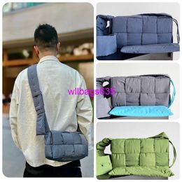 Leather Shoulder Bags BottegvVenet Designer Bags New Knitted Nylon Bag Cassette Pillow Single Shoulder Crossbody Nylon Cloth Bag Same Style have logo HBLPCU