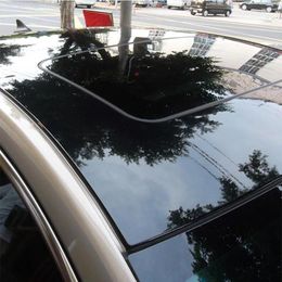 Window Stickers 135 30cm High Glossy Black Panoramic Sunroof Sticker Roof Car Wraps Film