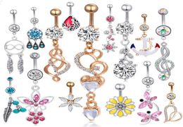 fashion dangle belly ring mix style navel button piercing body jewelry belly button rings for women2316862