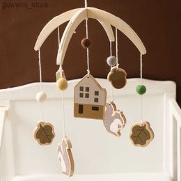 Mobiles# 0-12 Months Baby Squirrels Home Tassels Rattles Crib Mobiles Toy Bell Newborn Baby Bed Bell Toddler Rattles Musical Toy Gift Y240415