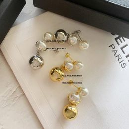 Stud Earrings French Imitation Pearl Women's Light Luxury