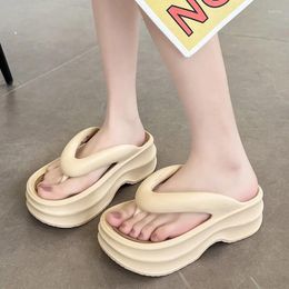 Slippers 2024 Arrival Platform Flip Flops Women Summer Female High Heel Shoes Mix-colors Soft Sole Girls Beach Street Slides