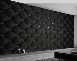 Custom Po Wallpaper 3D Black Luxury Soft Roll Mural Living Room TV Sofa Bedroom Home Decor Wall Paper Papel De Parede Sala 3D1139522