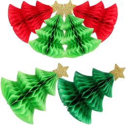 Wallpapers 6 Pcs Christmas Tree Decoration Pretty Pos Table Paper Decors Honeycomb Ornaments Party Hanging Trees Centerpieces