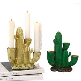 Candle Holders Personality Resin Cactus Holder Home Living Room Decoration Furnishings Creative Modern Handicraft Ornament Wedding Gifts