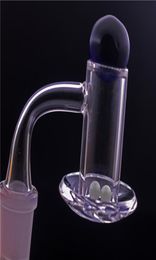Newest US Grade 20mmOD Beveled Edge Quartz Banger Cyclone Spinning Blender Quartz Banger Nails with Terp Pearl For Dab Rigs bong1318099