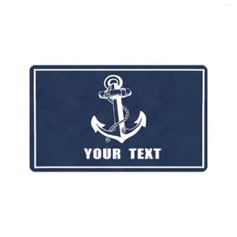 Carpets Family Name Personalised Doormat Anchor Outdoor Rubber Non-Slip Entrance Rug Indoor Porch Decor Shoe Gift Front Door Mat 30x18